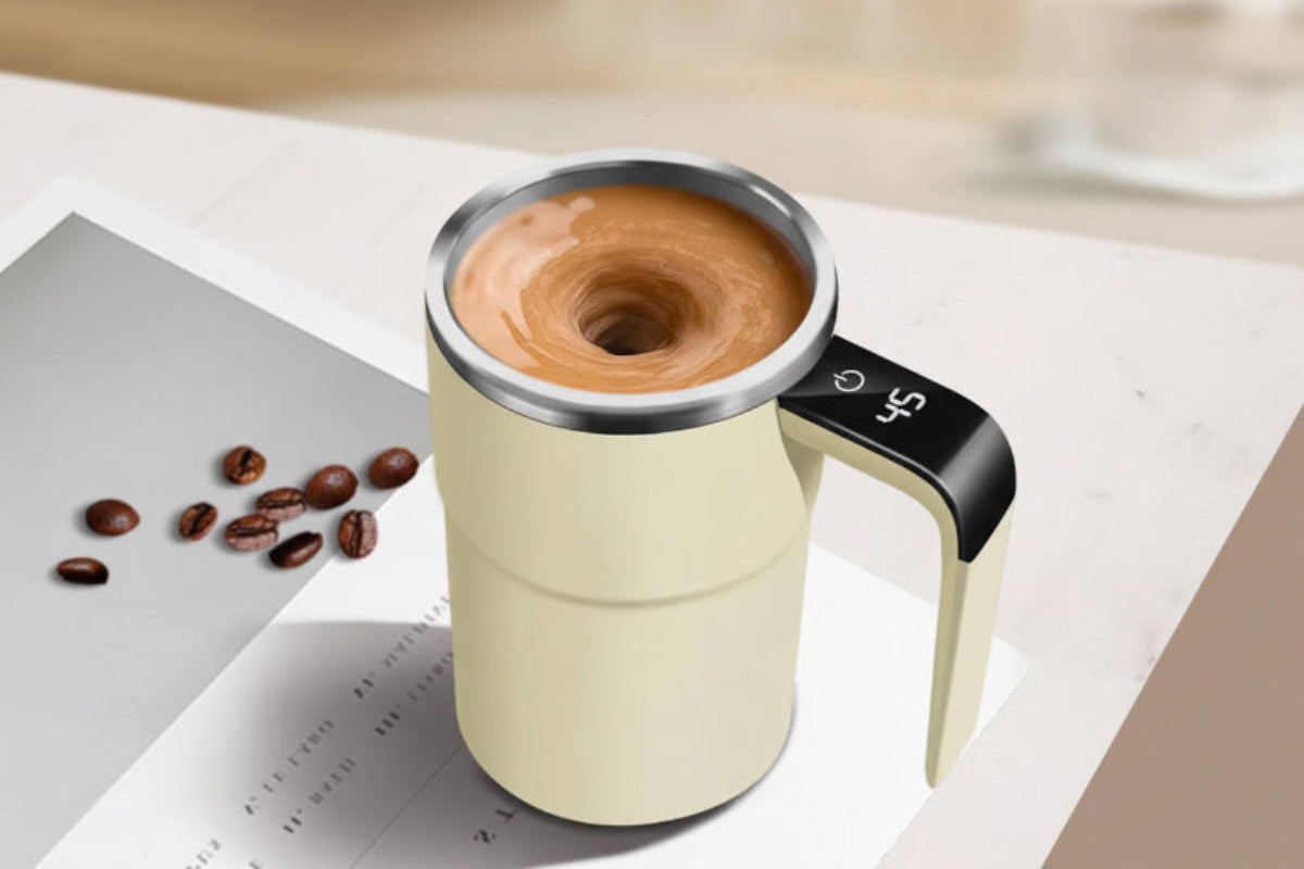 New USB Rechargeable Automatic Magnetic Cup Electric Coffee Self Mixing Mug IP67 Waterproof Food Safe 380ML Coffee Mug for Tea