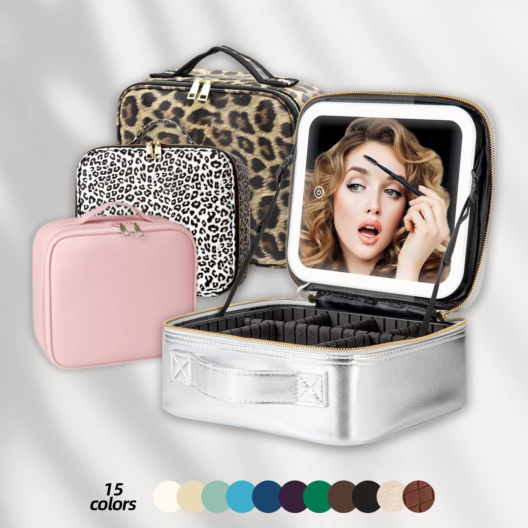 LED Lighted Makeup Bag with Mirror