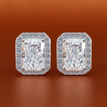 UNISEX ICED-OUT RECT STUD