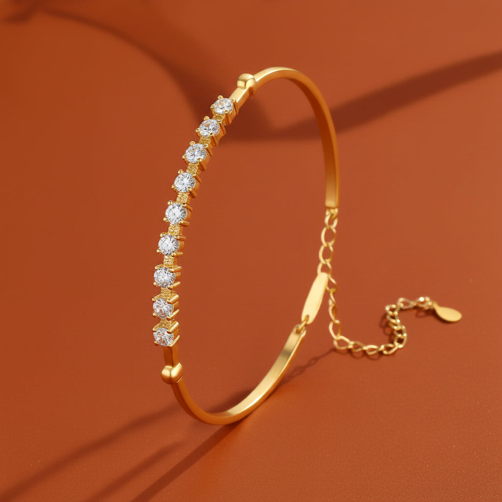GOLD CHARM BANGLE BRACELET