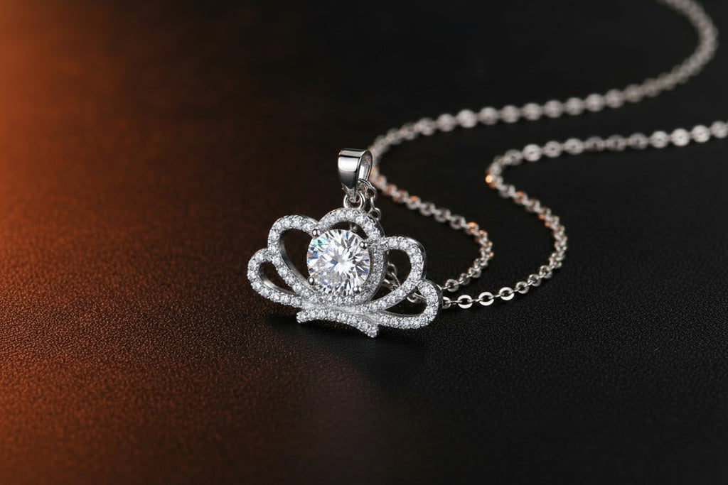 THE ICED-OUT QUEEN CROWN NECKLACE