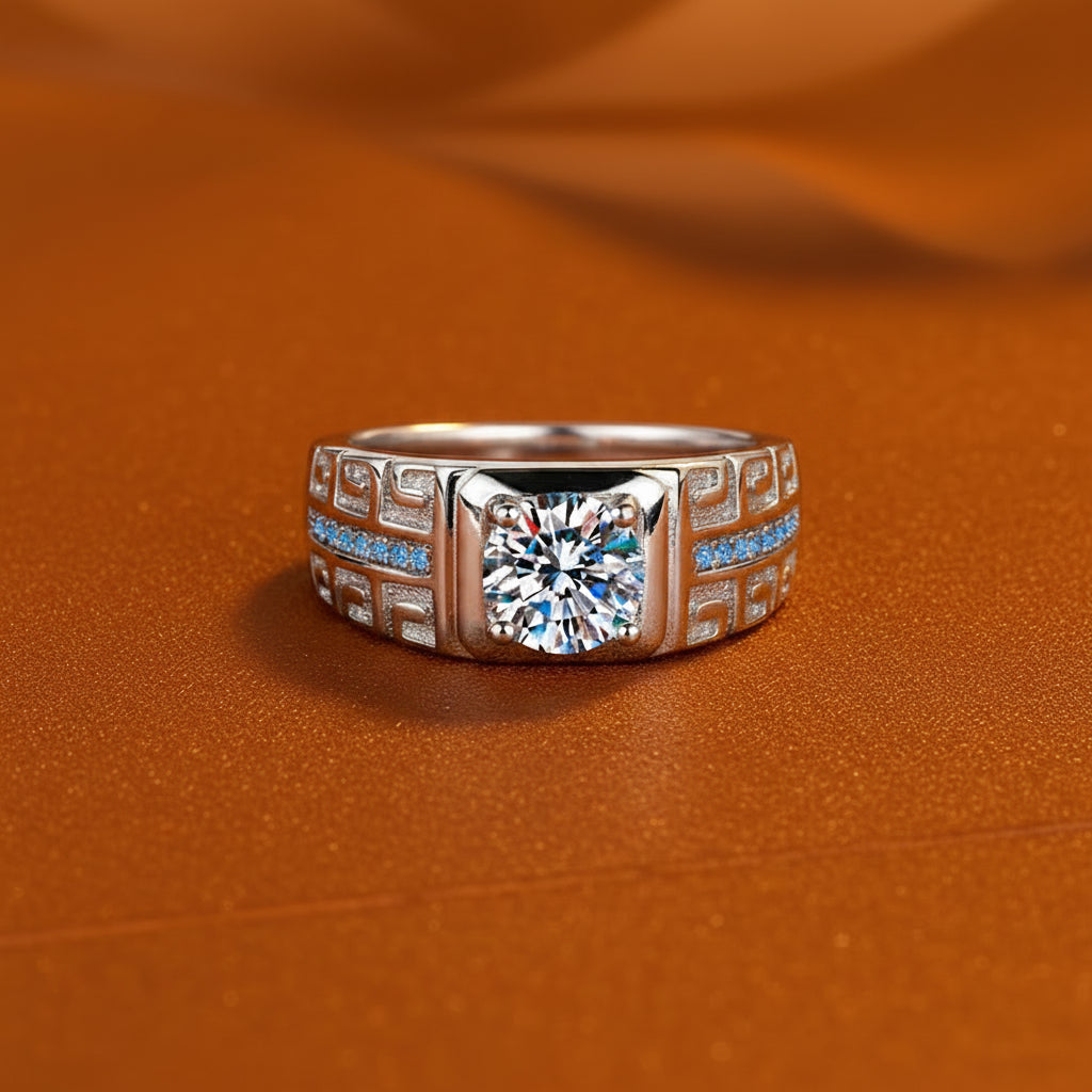 MEN'S PATTERN DIMOND RING
