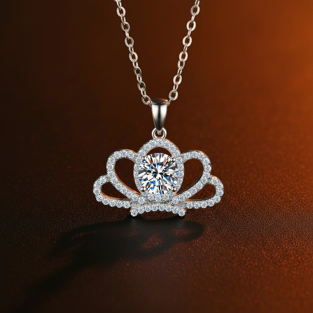 THE ICED-OUT QUEEN CROWN NECKLACE