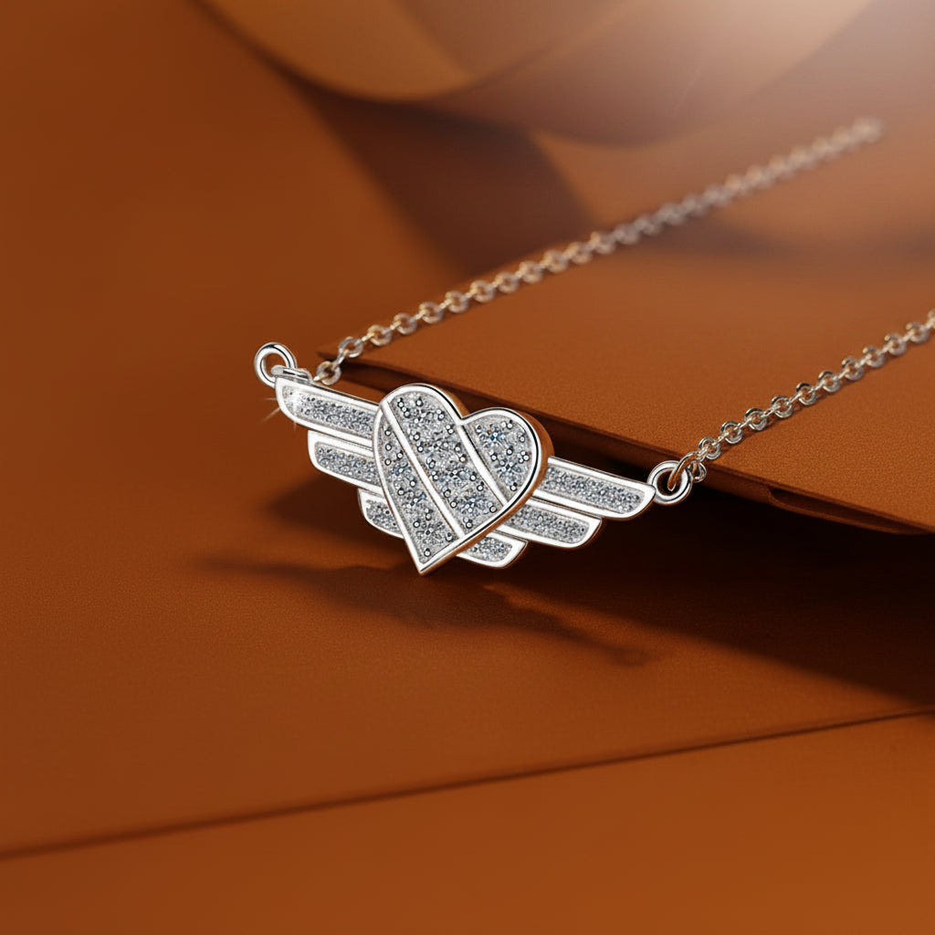 STRIPPED HEART NECKLACE