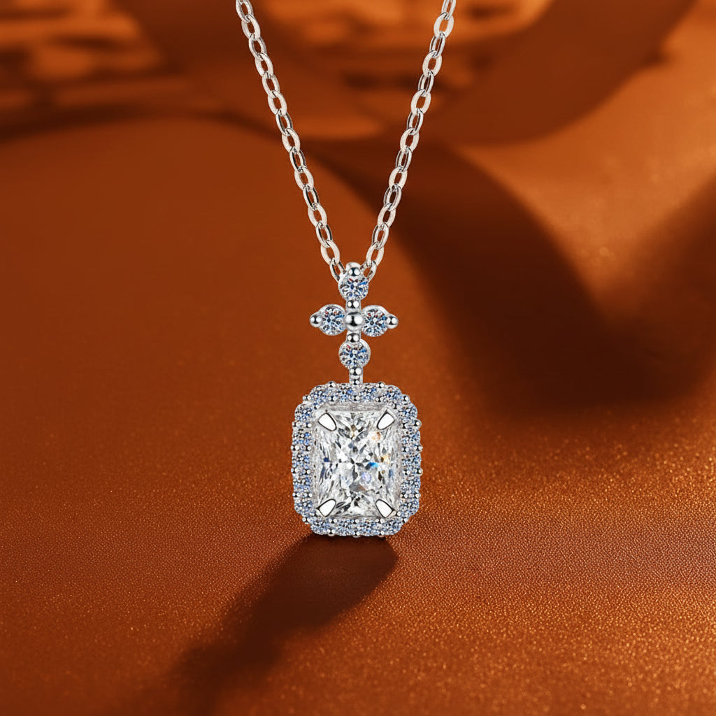 THE RADIANT CUT RECTANGULAR NECKLACE