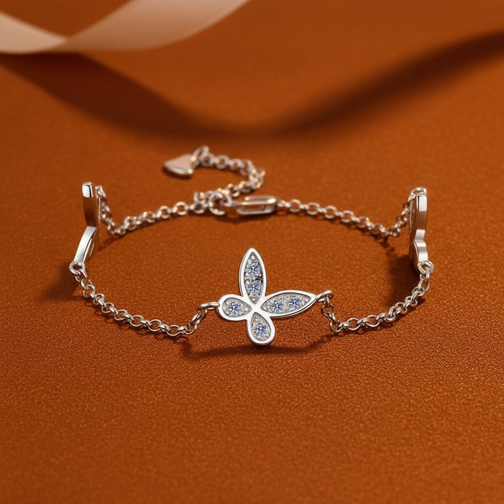 THE TRI BUTTERFLY CHARM BRACELET