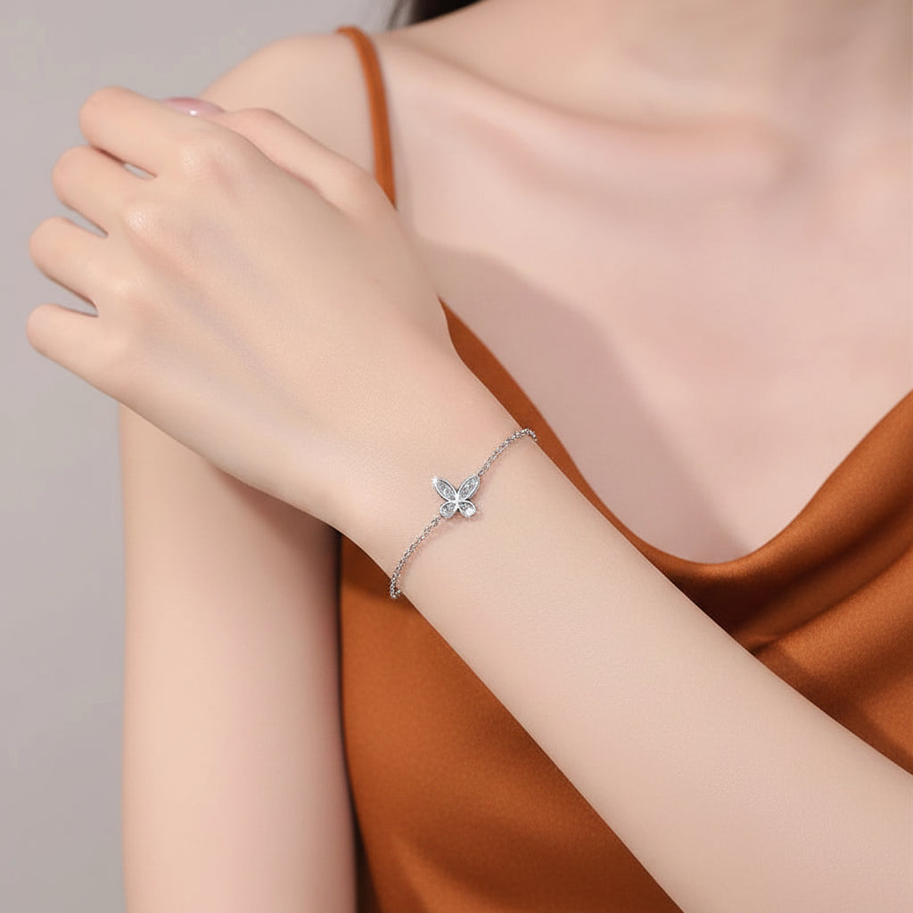 THE TRI BUTTERFLY CHARM BRACELET