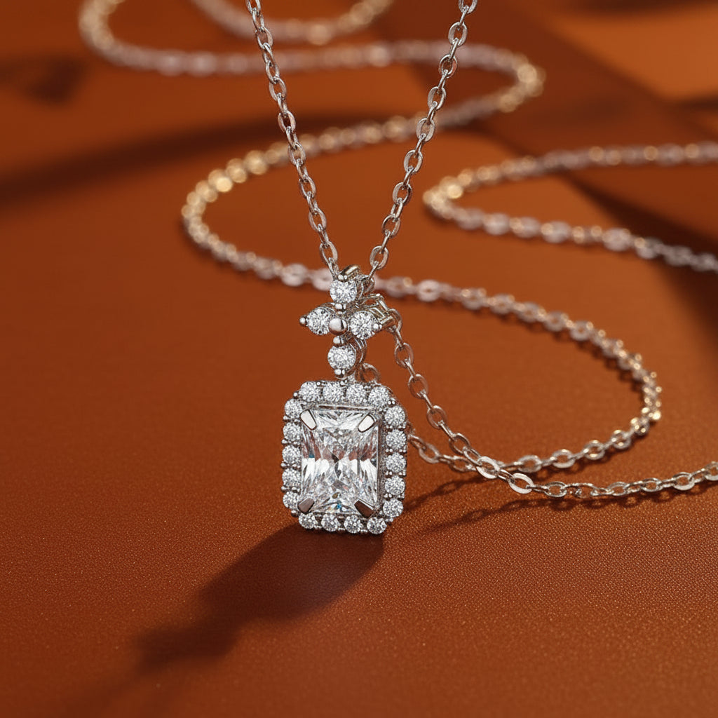 THE RADIANT CUT RECTANGULAR NECKLACE