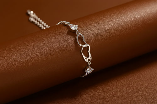 DEUX HEARTS STRAND BRACELET