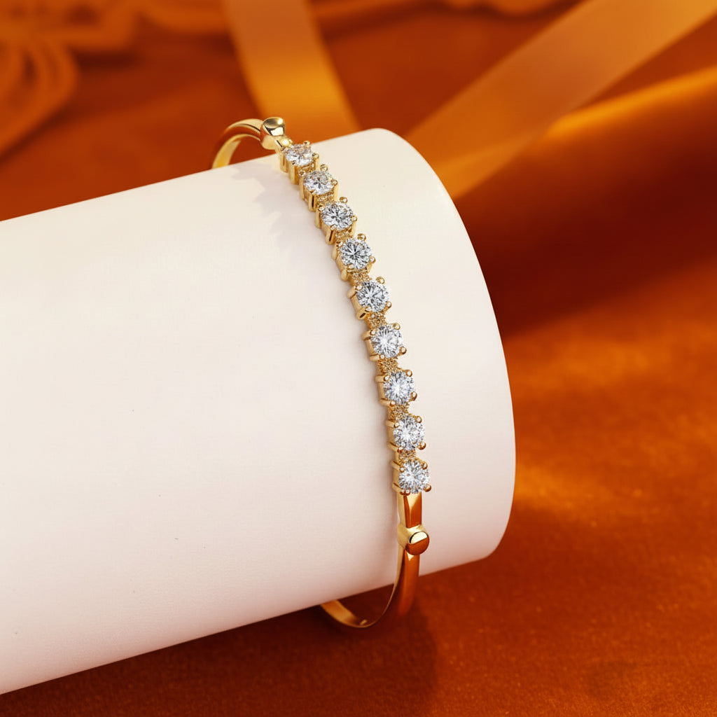 GOLD CHARM BANGLE BRACELET