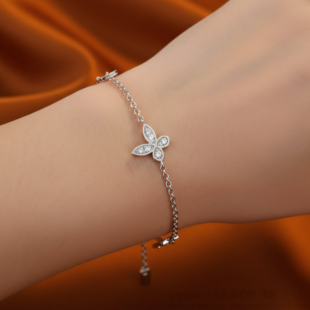 THE TRI BUTTERFLY CHARM BRACELET