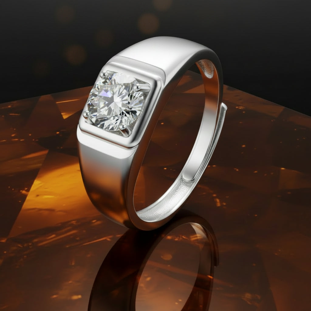 MEN'S LUX SQUARE DIMOND BAND