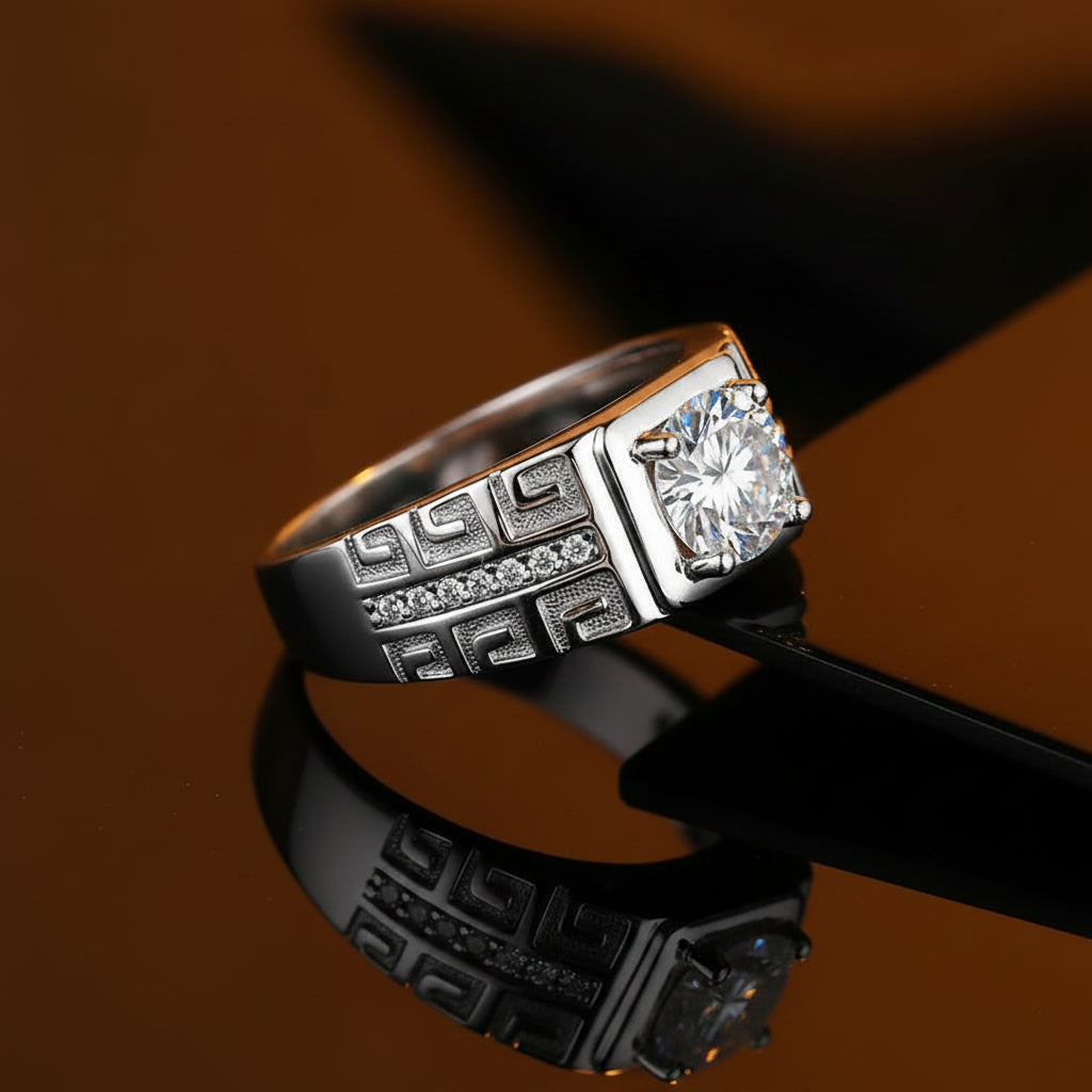 MEN'S PATTERN DIMOND RING