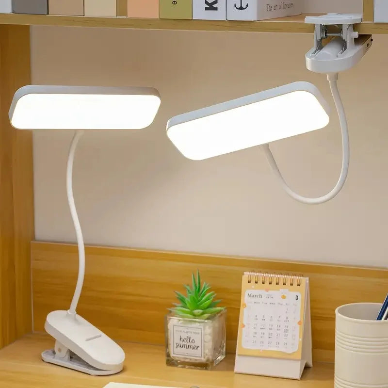 Clip-On LED USB Rechargeable Desk Lamp