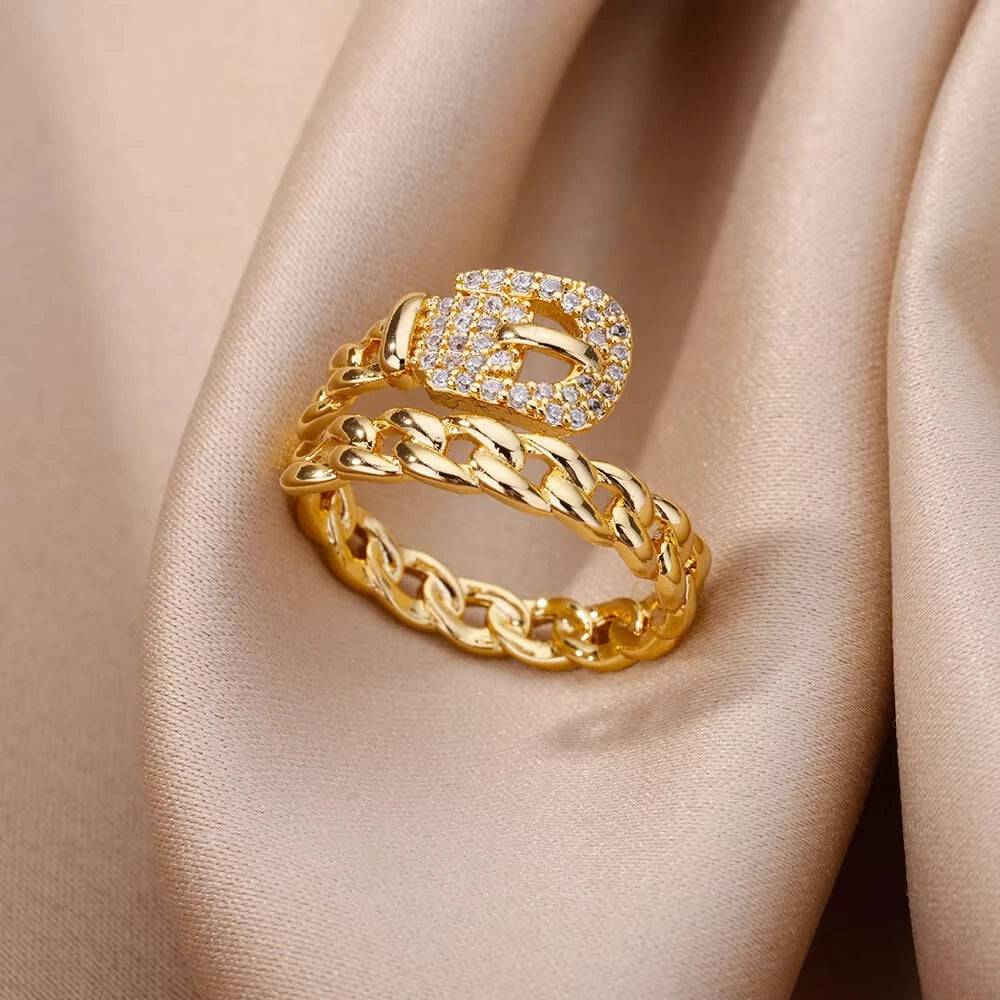 18k Gold-Plated Zicron Ring