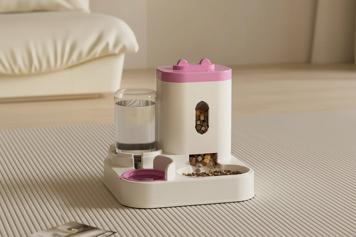 Automatic Pet Feeder & Water Bowl